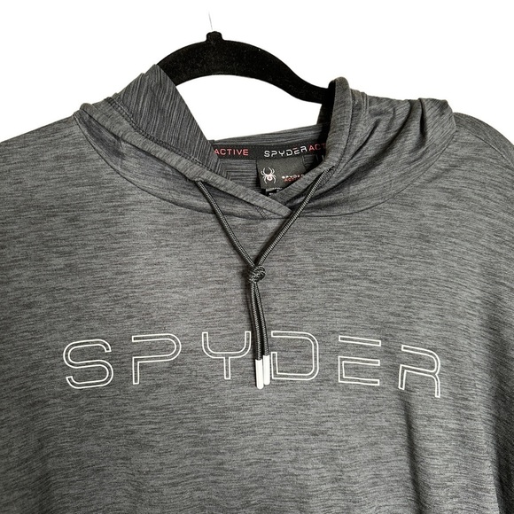 Spyder active Women’s Large 4 way stretch Fabric w/ thumb hole suits and hoodie - Picture 4 of 8